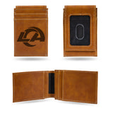 NFL Los Angeles Rams Laser Engraved Front Pocket Wallet Fan Gear NFL Los Angeles Rams