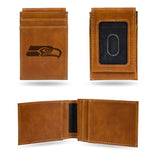 NFL Seattle Seahawks Laser Engraved Front Pocket Wallet Fan Gear NFL Seattle Seahawks