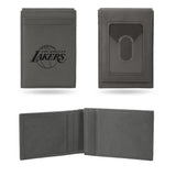NBA Los Angeles Lakers Laser Engraved Front Pocket Wallet Fan Gear NBA Los Angeles Lakers