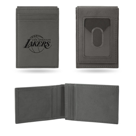 NBA Los Angeles Lakers Laser Engraved Front Pocket Wallet Fan Gear NBA Los Angeles Lakers