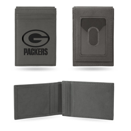 NFL Green Bay Packers Laser Engraved Front Pocket Wallet Fan Gear NFL Green Bay Packers
