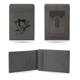 NHL Pittsburgh Penguins Laser Engraved Front Pocket Wallet Fan Gear NHL Pittsburgh Penguins