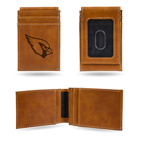 NFL Arizona Cardinals Laser Engraved Front Pocket Wallet Fan Gear NFL Arizona Cardinals