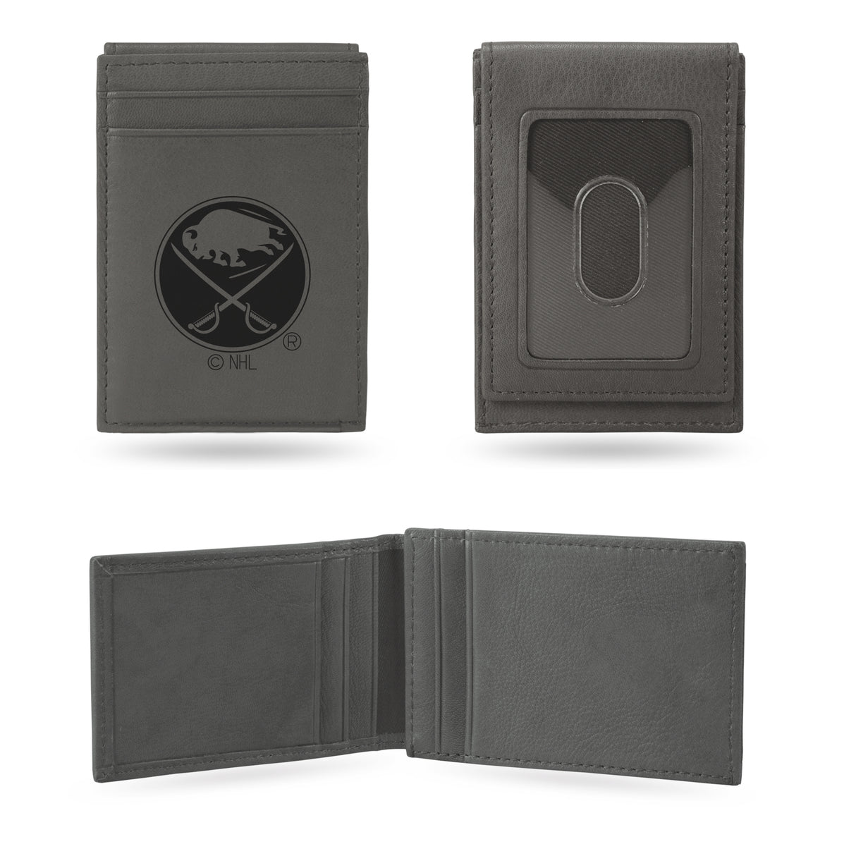 NHL Buffalo Sabres Laser Engraved Front Pocket Wallet Fan Gear NHL Buffalo Sabres