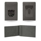 NBA Sacramento Kings Laser Engraved Front Pocket Wallet Fan Gear NBA Sacramento Kings