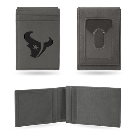 NFL Houston Texans Laser Engraved Front Pocket Wallet Fan Gear NFL Houston Texans