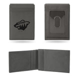 NHL Minnesota Wild Laser Engraved Front Pocket Wallet Fan Gear NHL Minnesota Wild