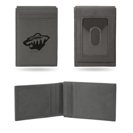NHL Minnesota Wild Laser Engraved Front Pocket Wallet Fan Gear NHL Minnesota Wild