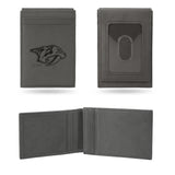 NHL Nashville Predators Laser Engraved Front Pocket Wallet Fan Gear NHL Nashville Predators