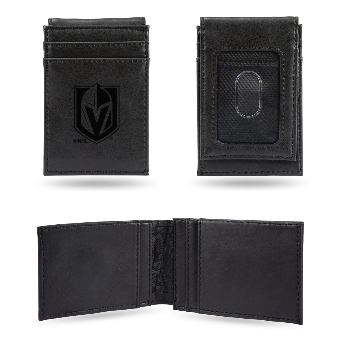 NHL Vegas Golden Knights Laser Engraved Front Pocket Wallet Fan Gear NHL Vegas Golden Knights