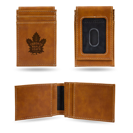 NHL Toronto Maple Leafs Laser Engraved Front Pocket Wallet Fan Gear NHL Toronto Maple Leafs
