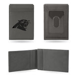 NFL Carolina Panthers Laser Engraved Front Pocket Wallet Fan Gear NFL Carolina Panthers