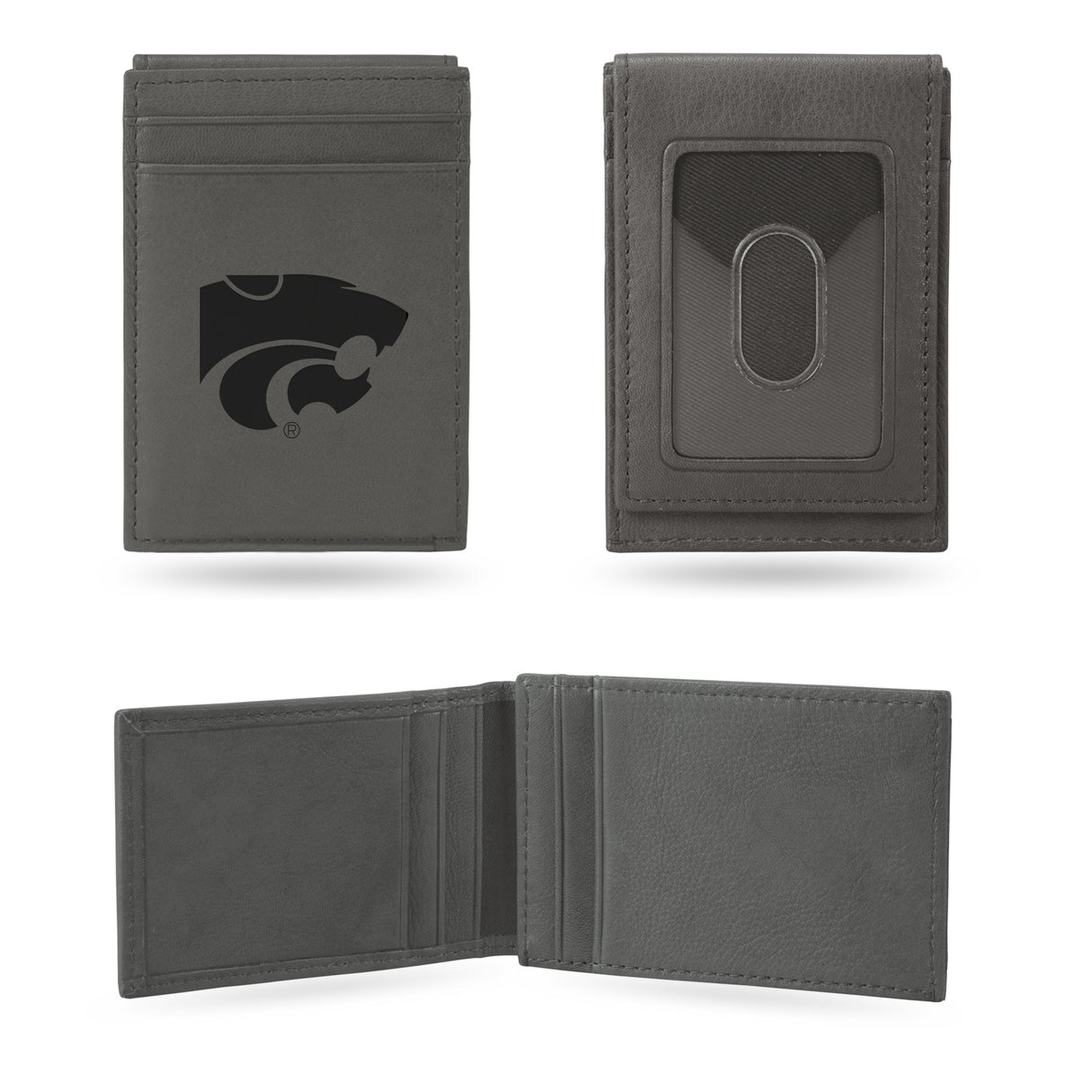 NCAA Kansas State Wildcats - KSU Laser Engraved Front Pocket Wallet Fan Gear NCAA Kansas State Wildcats