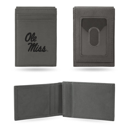 NCAA Mississippi Rebels - Ole Miss Laser Engraved Front Pocket Wallet Fan Gear NCAA Mississippi Rebels