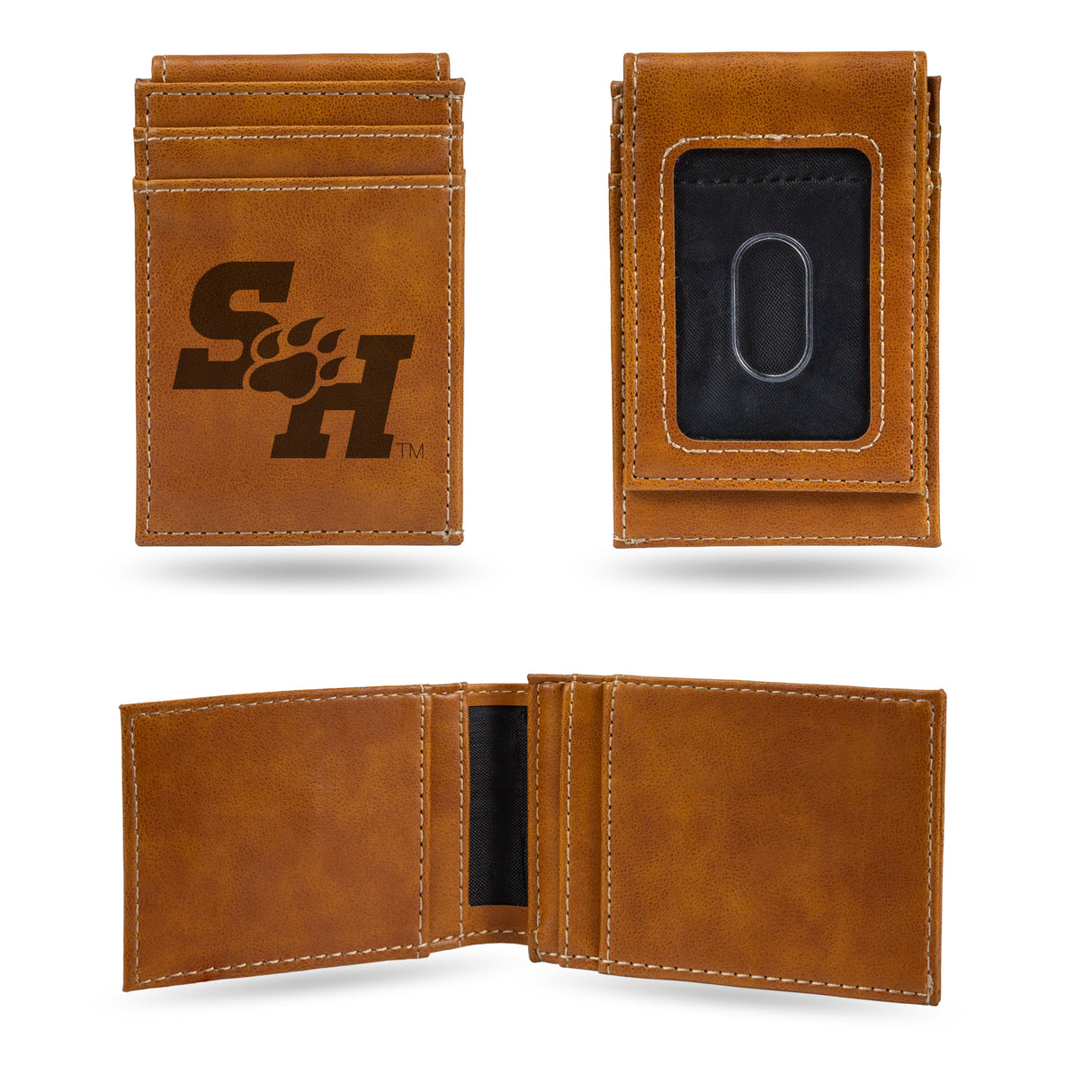 NCAA Sam Houston State Bearkats Laser Engraved Front Pocket Wallet Fan Gear NCAA Sam Houston State Bearkats