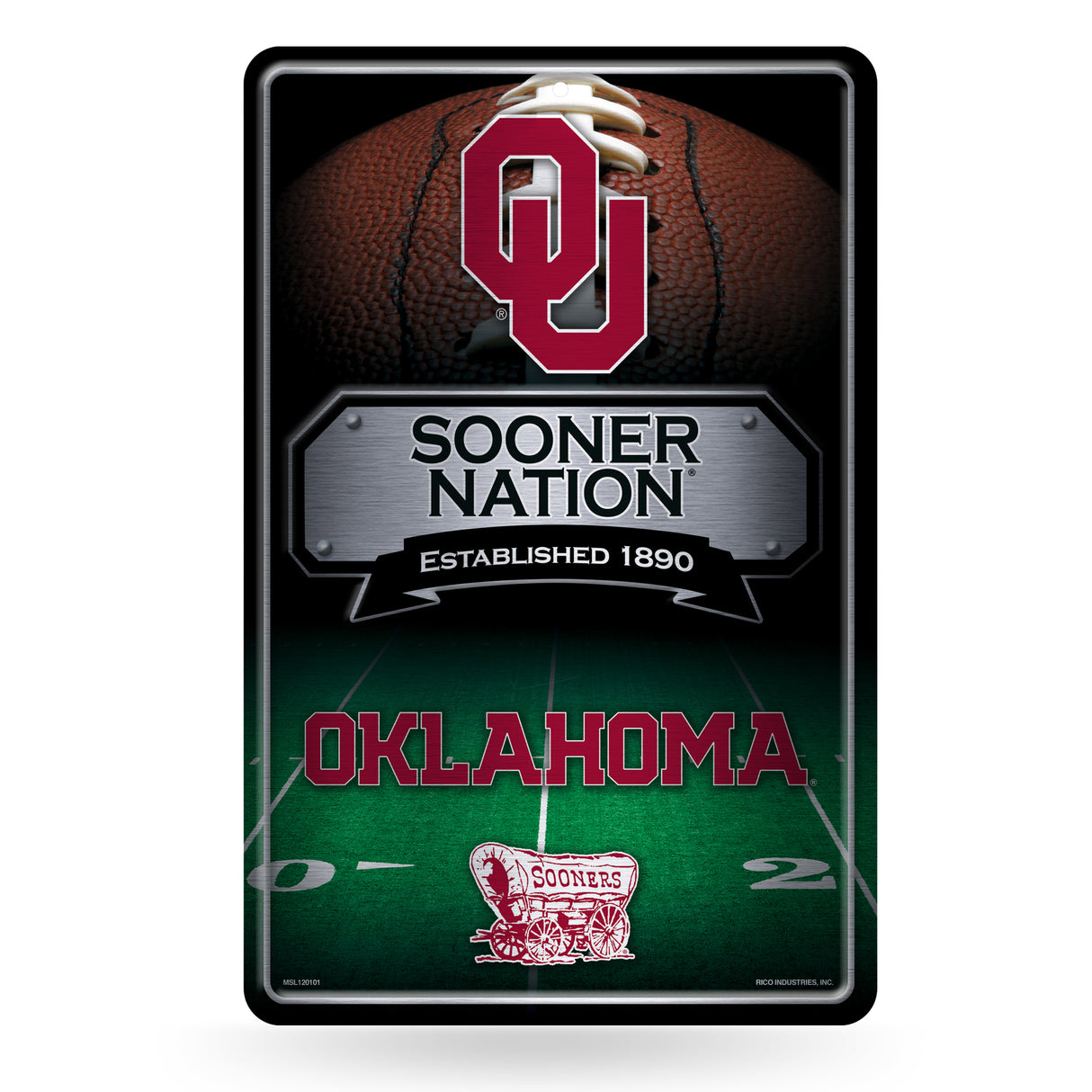 NCAA Oklahoma Sooners Large Metal Sign Fan Gear NCAA Oklahoma Sooners