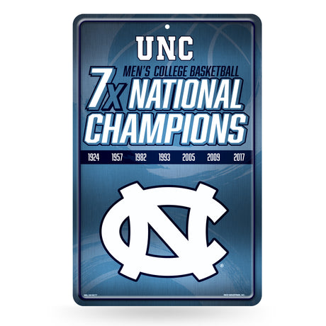 NCAA North Carolina Tar Heels Large Metal Sign Fan Gear NCAA North Carolina Tar Heels