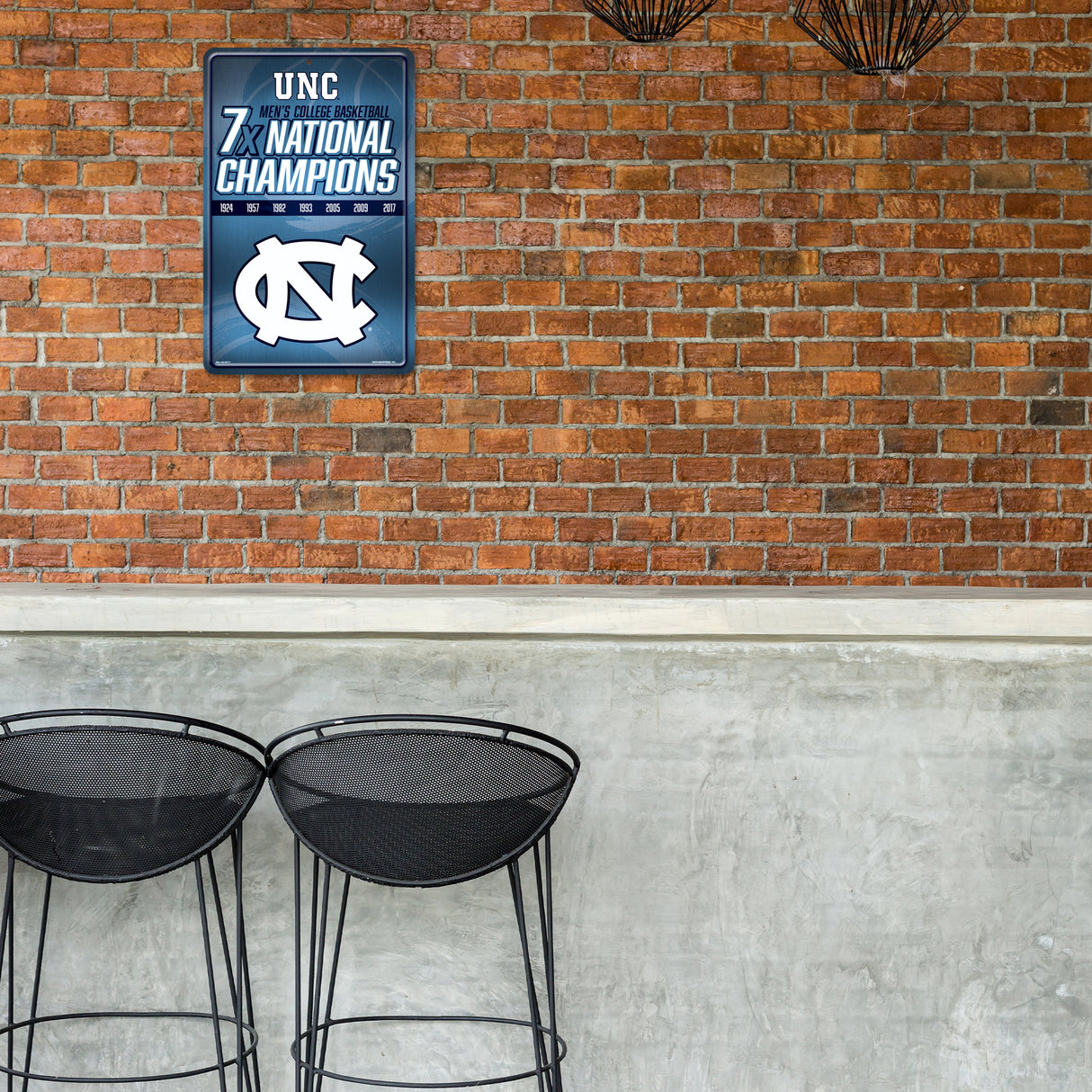 NCAA North Carolina Tar Heels Large Metal Sign Fan Gear NCAA North Carolina Tar Heels
