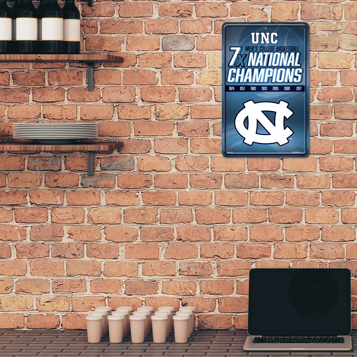 NCAA North Carolina Tar Heels Large Metal Sign Fan Gear NCAA North Carolina Tar Heels