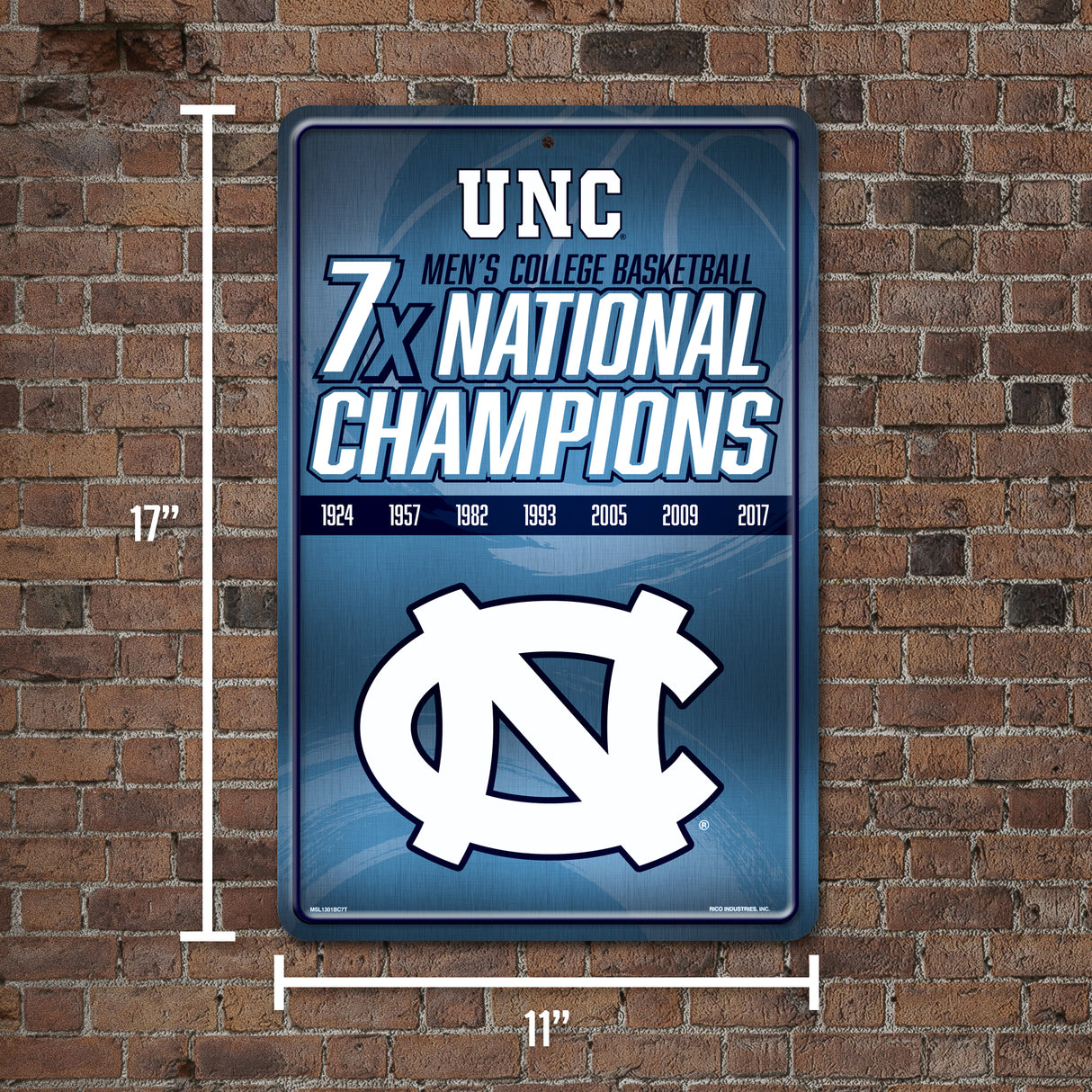 NCAA North Carolina Tar Heels Large Metal Sign Fan Gear NCAA North Carolina Tar Heels
