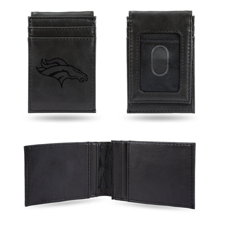 NFL Denver Broncos Laser Engraved Front Pocket Wallet Fan Gear NFL Denver Broncos
