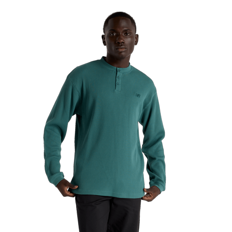 New Balance Men's Waffle Knit Long Sleeve Henley