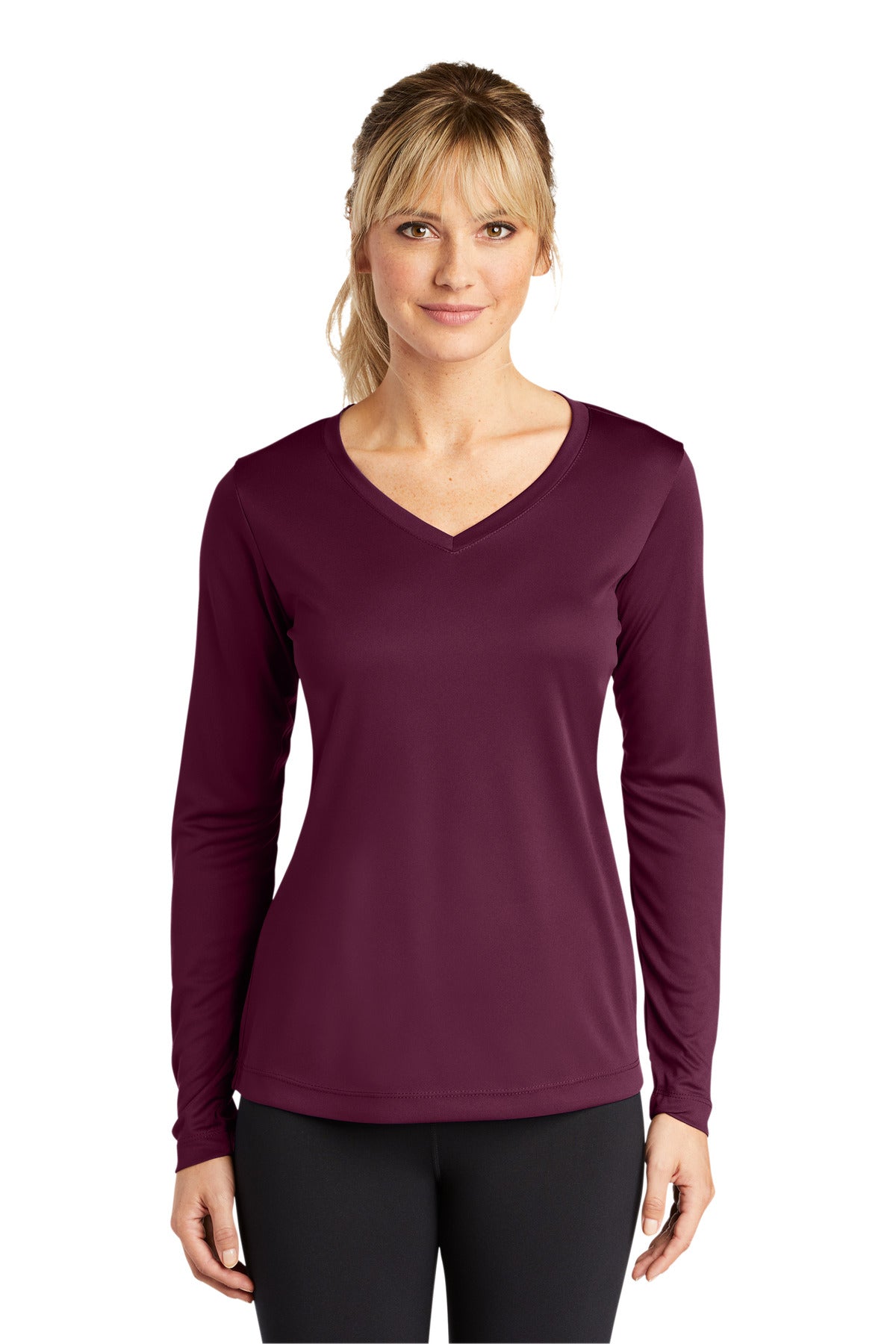 Sport-Tek Women's   Long Sleeve PosiCharge   Competitor V-Neck Tee