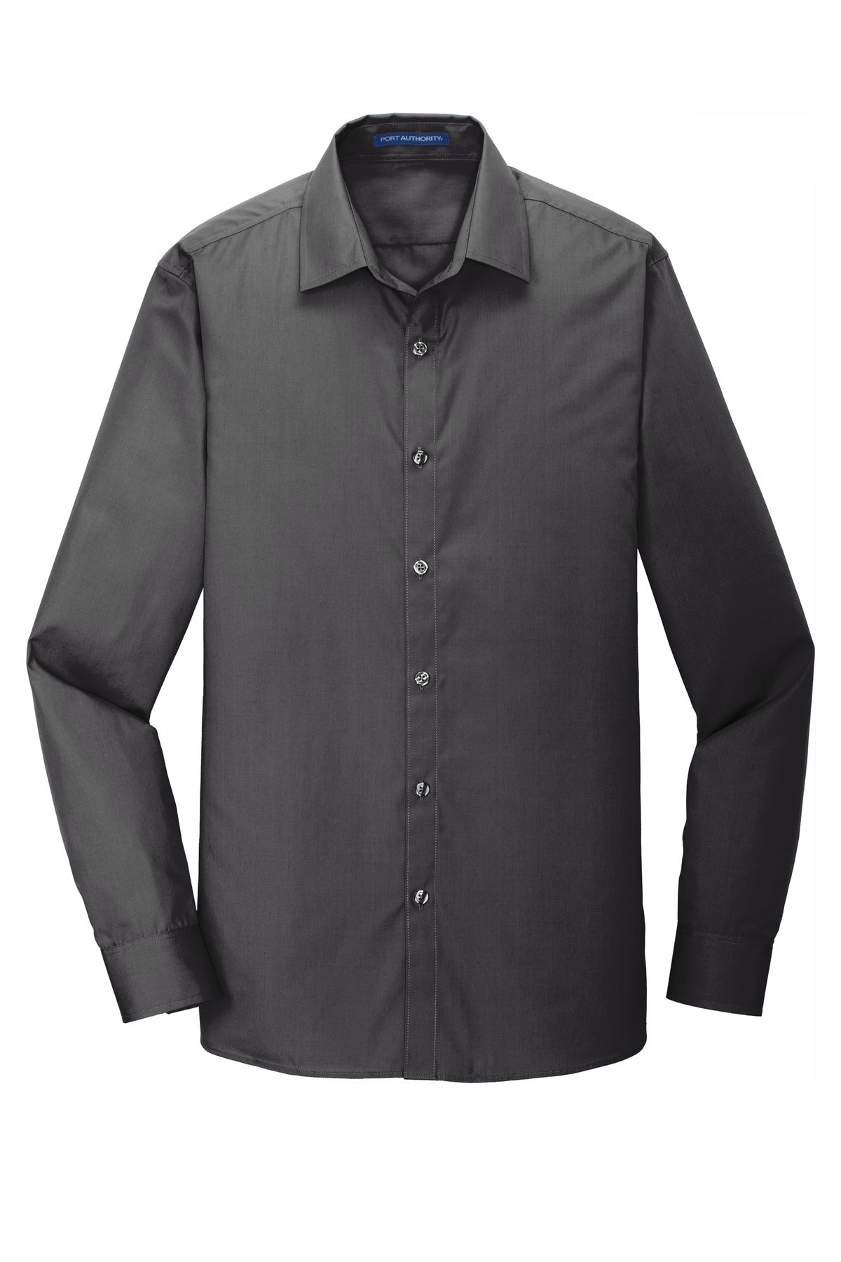 Port Authority Men's    Slim Fit Carefree Poplin Shirt-3