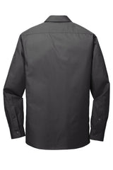 Port Authority Men's    Slim Fit Carefree Poplin Shirt-4