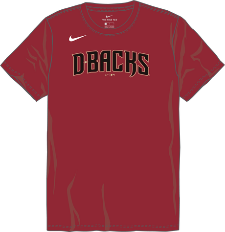 Nike Arizona Diamondbacks Youth Crew Neck Cotton Tee Fan Gear MLB Arizona Diamondbacks