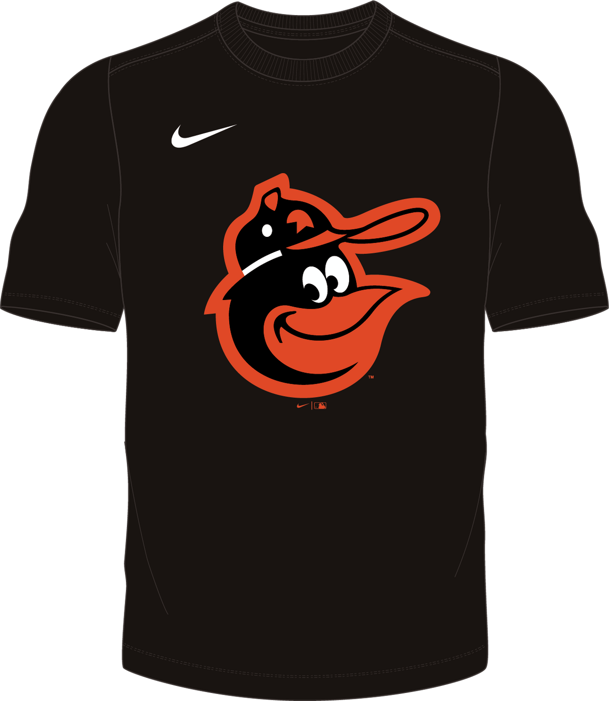 Nike Baltimore Orioles Youth Crew Neck Synthetic City Connect Tee