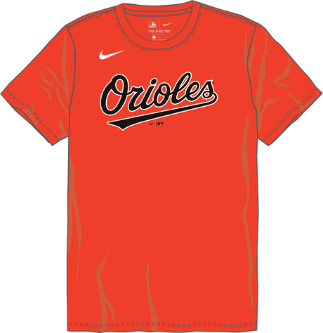 Nike Baltimore Orioles Youth Crew Neck Synthetic City Connect Tee