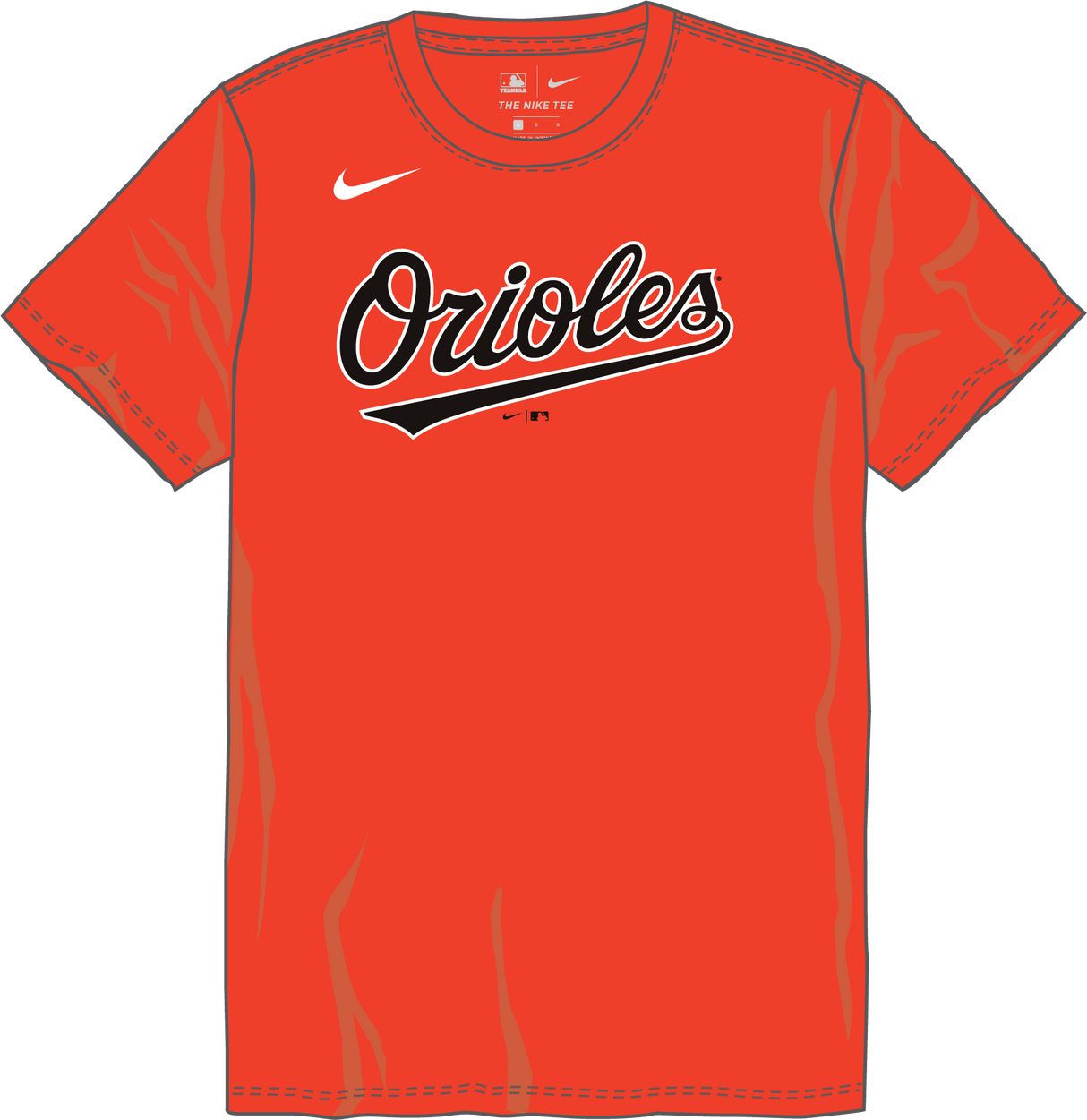 Nike Baltimore Orioles Youth Crew Neck Synthetic City Connect Tee