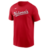 Nike Washington Nationals Men's Crew Neck Cotton Tee Fan Gear MLB Washington Nationals