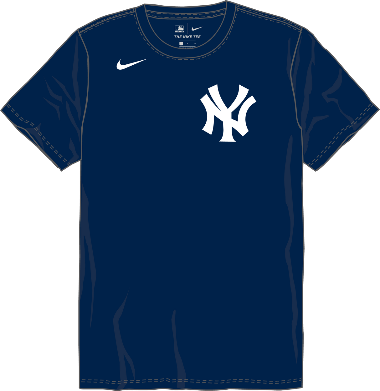 Nike New York Yankees Youth Institutional Short Sleeve Crew Neck Tee Fan Gear MLB New York Yankees