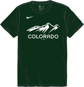 Nike Colorado Rockies Youth Crew Neck Synthetic City Connect Tee
