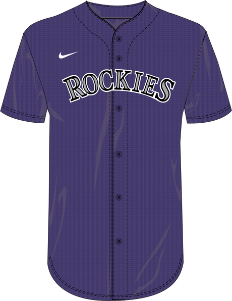 Nike Colorado Rockies Youth Institutional Full Button Jersey Fan Gear MLB Colorado Rockies