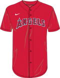 Nike Los Angeles Angels Youth Institutional Full Button Jersey Fan Gear MLB Los Angeles Angels