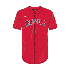 Nike Los Angeles Angels Youth Institutional Full Button Jersey