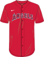 Nike Los Angeles Angels Youth Institutional Full Button Jersey Fan Gear MLB Los Angeles Angels