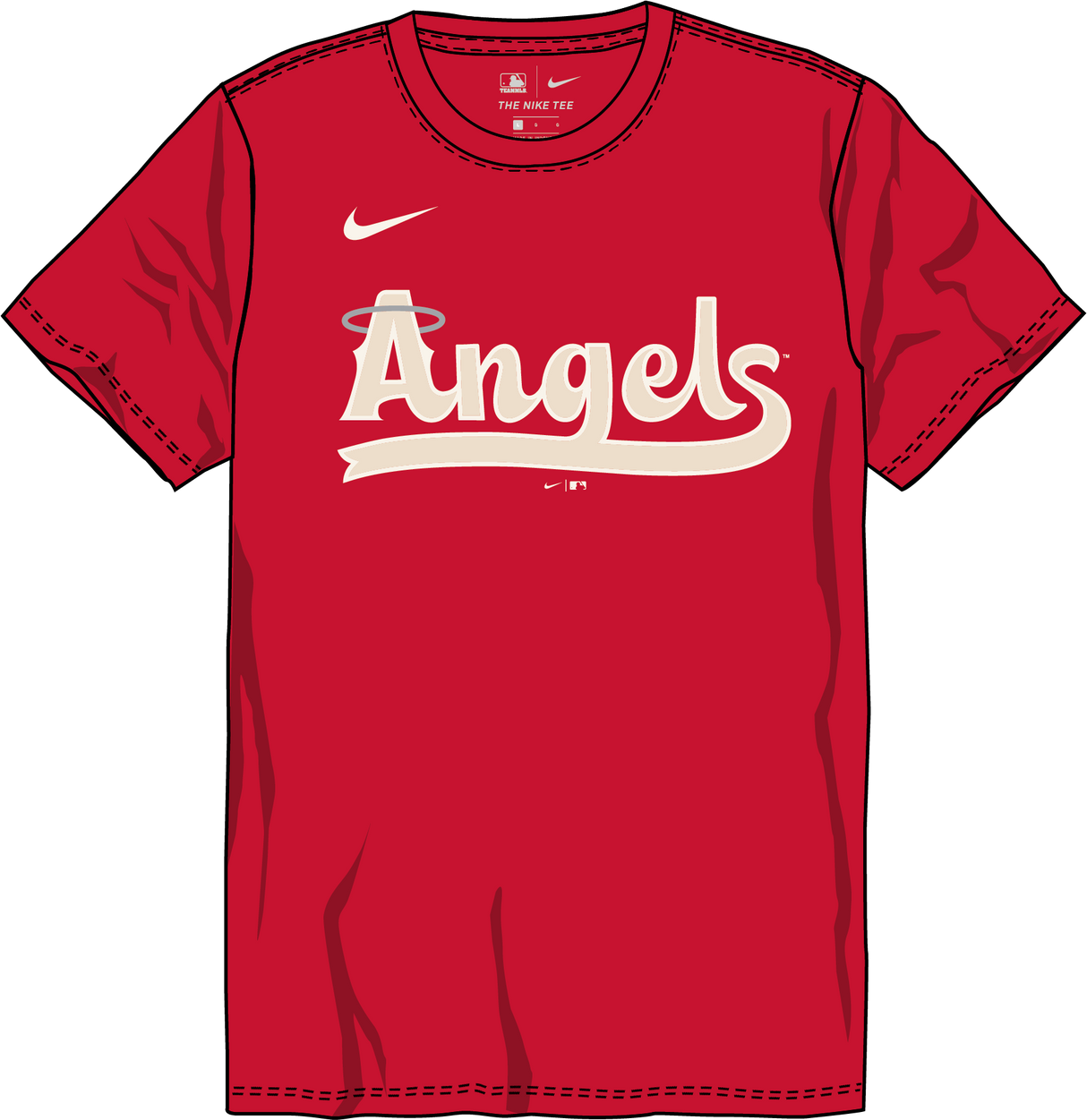 Nike Los Angeles Angels Youth Institutional Short Sleeve Crew Neck Tee