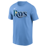 Nike Tampa Bay Rays Adult Institiutional Short Sleeve Cotton Tee Fan Gear MLB Tampa Bay Rays