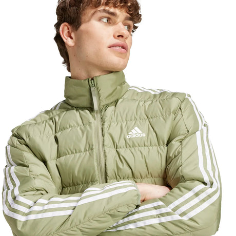 adidas Men's Essentials 3-Stripes Light Down Jacket Tall Mens Apparel Jackets & Vests