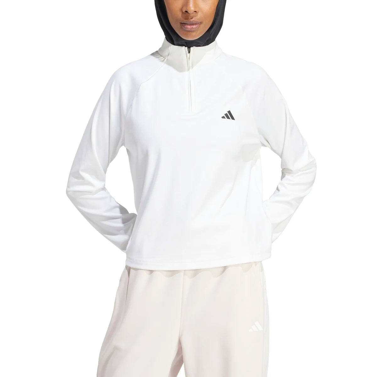adidas Women's Train Essentials 1/4 Zip Womens Apparel Sweatshirts & Fleece