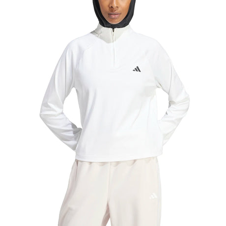 adidas Women's Train Essentials 1/4 Zip Womens Apparel Sweatshirts & Fleece
