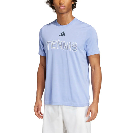 adidas Men's Tennis Hi-Visibility Interview Graphic T-Shirt Tennis & Racquet Apparel All