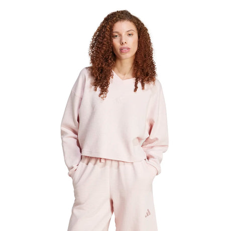 adidas Women's All SZN V-Neck Sweatshirt Womens Apparel Sweatshirts & Fleece