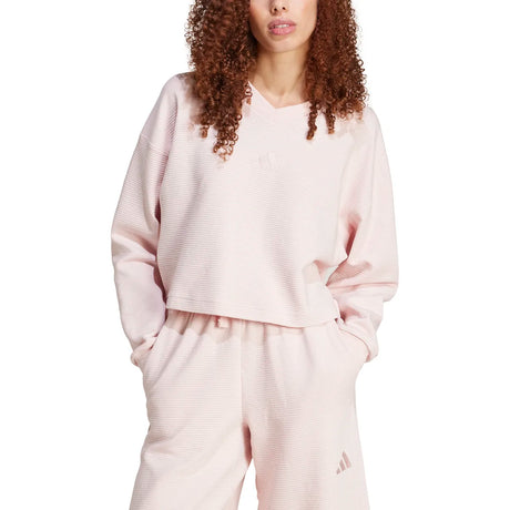 adidas Women's All SZN V-Neck Sweatshirt Womens Apparel Sweatshirts & Fleece
