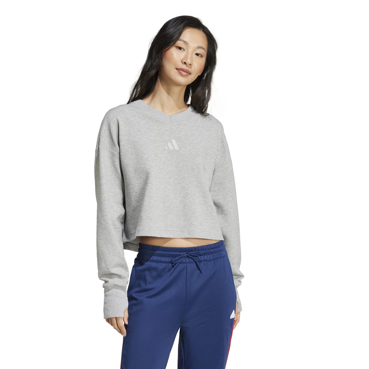 adidas Women's All SZN V-Neck Sweatshirt Womens Apparel Sweatshirts & Fleece