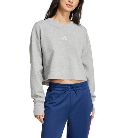 adidas Women's All SZN V-Neck Sweatshirt Womens Apparel Sweatshirts & Fleece